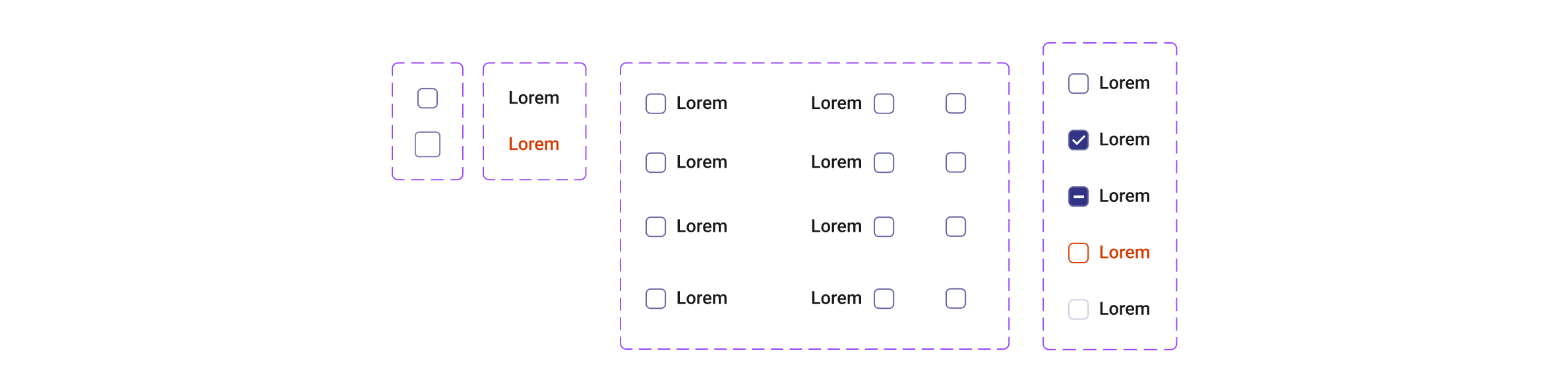 Componente Checkbox del sistema de diseño ERP